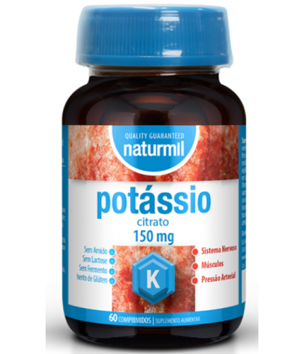 Potássio ( Citrato) - 150 mg - 60 Comprimidos - Naturmil
